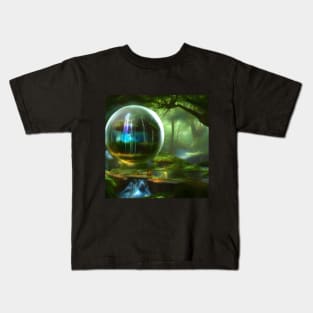 Waterfalls Inside Glass Ball Kids T-Shirt